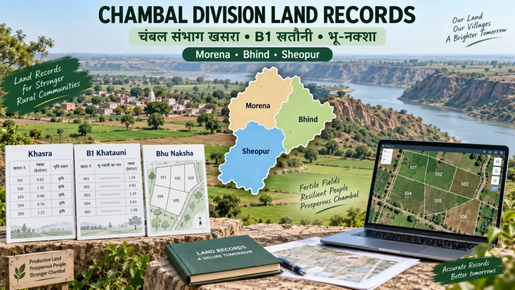 Chambal Division Land Records: चंबल संभाग खसरा-खतौनी, भू-नक्शा और राजस्व सेवाएं