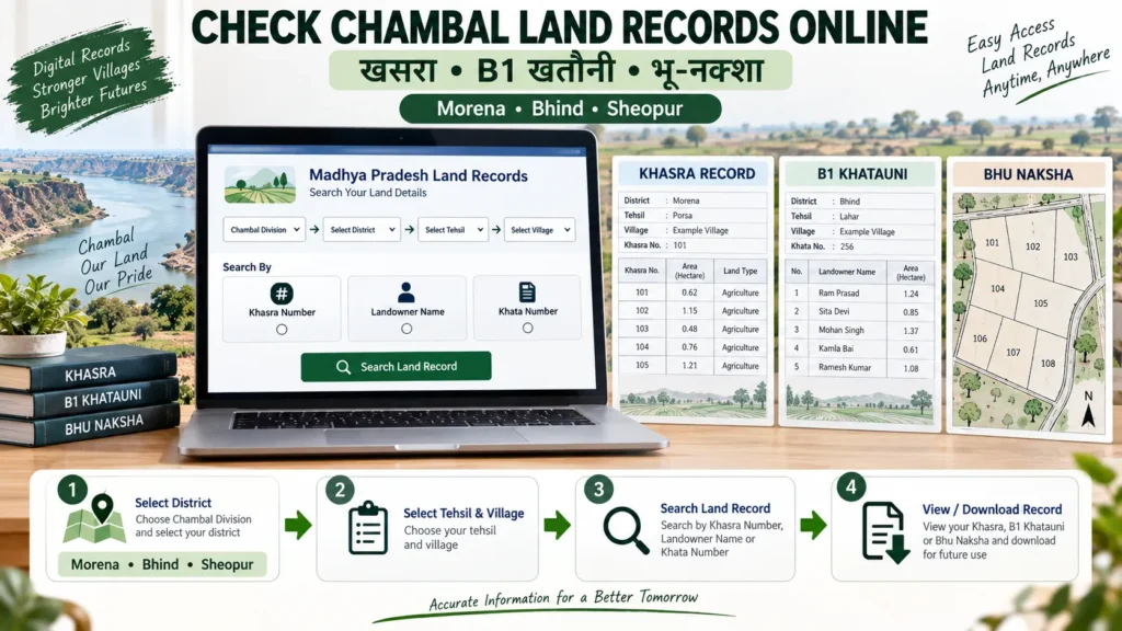 Chambal Division Khasra, B1 & Bhu Naksha Online Process