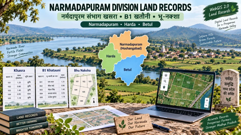 Narmadapuram Division Land Records (WebGIS 2.0): नर्मदापुरम संभाग खसरा खतौनी, भू-नक्शा और राजस्व सेवाएं