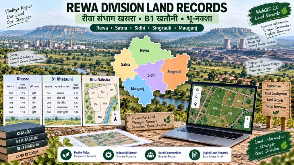 Rewa Division Land Records (WebGIS 2.0): रीवा संभाग खसरा खतौनी, भू-नक्शा और राजस्व सेवाएं